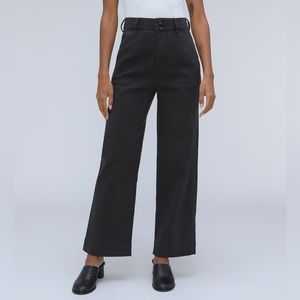 NWT Everlane Organic Wide Leg Pant black 10